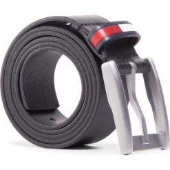 Pasek Męski TOMMY JEANS - Tjm Flag Inlay Belt 3.5 AM0AM06663 BDS. Czarne paski męskie Tommy Jeans, w paski, z jeansu. Za 229,00 zł.