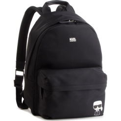 Plecak KARL LAGERFELD - K/Ikonik Nylon Backpack 86KW3087 Black 999. Czarne torby męskie skórzane marki KARL LAGERFELD, bez wzorów, z nylonu. Za 899,00 zł.