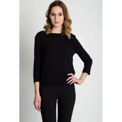 Czarna bluzka z rękawem 3/4 BIALCON. Czarne bluzki nietoperze marki BIALCON, uniwersalny, eleganckie. Za 185,00 zł.