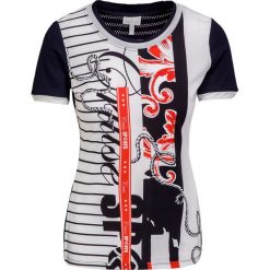 T-shirt SPORTALM CLIPPER. Niebieskie bluzki damskie Sportalm, z nadrukiem, z bawełny, z okrągłym kołnierzem. Za 570,00 zł.