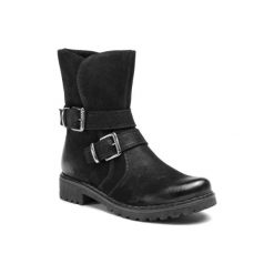 LASOCKI WI23-ZULA-07. Czarne botki damskie Lasocki, ze skóry, bez obcasa, bez zapięcia. Za 249,99 zł.
