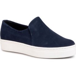 Półbuty VAGABOND - Camille 4945-240-64 Dk Blue. Niebieskie półbuty damskie Vagabond, bez wzorów, ze skóry, bez obcasa, na płaskiej podeszwie, bez zapięcia. W wyprzedaży za 339,00 zł.