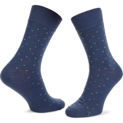 Skarpety Wysokie Męskie LASOCKI FOR MEN - 082 VB001 r.41-43 Niebieski. Niebieskie skarpetki męskie z elastanu. Za 9,99 zł.