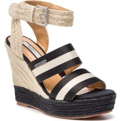 Espadryle PEPE JEANS - Ohara Tape PLS90380 Black 999. Brązowe espadryle damskie Pepe Jeans, bez wzorów, z jeansu, bez obcasa, na obcasie. W wyprzedaży za 159,00 zł.