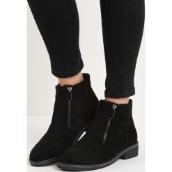 Czarne Botki Black Nose. Czarne botki damskie na zamek Born2be, na płaskiej podeszwie, na zamek. Za 49,99 zł.