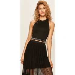 Calvin Klein Jeans - Top. Białe topy damskie Calvin Klein Jeans, s, bez wzorów, z elastanu, bez rękawów. Za 229,90 zł.