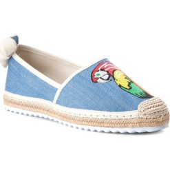 Espadryle KAZAR - Manila 32777-TK-10 Blue. Niebieskie półbuty damskie Kazar, bez wzorów, z materiału, na wysokim obcasie, na płaskiej podeszwie. W wyprzedaży za 199,00 zł.