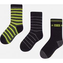 Mayoral - Skarpetki dziecięce (3-pack). Żółte skarpetki chłopięce Mayoral, bez wzorów, z elastanu. W wyprzedaży za 27,90 zł.