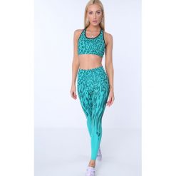 Legginsy z rozmytym wzorem morskie MR15503. Zielone legginsy Fasardi, xs. Za 59,00 zł.