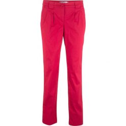 Spodnie chino ze stretchem bonprix czerwony. Czerwone chinosy damskie bonprix, bez wzorów. Za 69,99 zł.