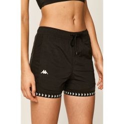 Kappa - Szorty. Czarne spodenki sportowe damskie Kappa, s, z aplikacjami, z elastanu, sportowe, z podwyższonym stanem. Za 119,90 zł.