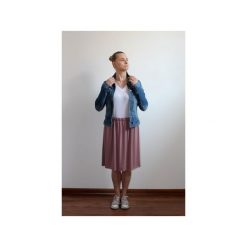 Midi zwiewna spódnica brudny róż. Pomarańczowe spódniczki damskie Szarymary, na lato, bez wzorów, z gumy, midi. Za 89,00 zł.