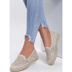 Beżowe Espadryle Stop Number. Brązowe espadryle damskie vices, z aplikacjami, z nubiku, bez obcasa, na płaskiej podeszwie. Za 59,99 zł.