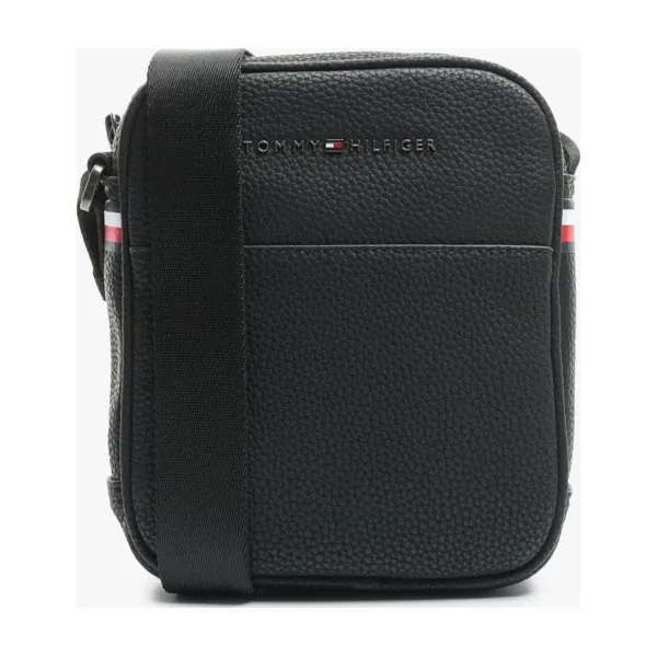 Tommy Hilfiger Torba Essential Mini Reporter , czarny, rozmiar ONE SIZE. Czarne torby męskie skórzane TOMMY HILFIGER, w paski, ze skóry ekologicznej, klasyczne, małe. W wyprzedaży za 319,99 zł.