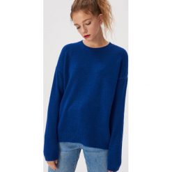 Sweter basic z długimi rękawami - Niebieski. Niebieskie swetry damskie Sinsay, s, bez wzorów, z długim rękawem, długie, bez kaptura. Za 49,99 zł.