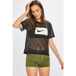 Nike Sportswear - Top. Szare topy damskie Nike Sportswear, l, z nadrukiem, z poliesteru, z okrągłym kołnierzem. W wyprzedaży za 99,90 zł.