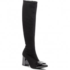 Kozaki SAGAN - 3359/1 Czarna Lycra/Czarny Lakier. Czarne buty zimowe damskie marki Sagan, z gumy. W wyprzedaży za 229,00 zł.