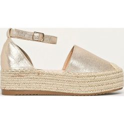Answear - Espadryle Jessy Ross. Żółte espadryle damskie ANSWEAR, bez wzorów, z gumy, bez obcasa, na obcasie. Za 119,90 zł.