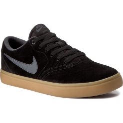 Buty NIKE - Sb Check Solar 843895 003 Black/Anthracite. Czarne buty sportowe męskie Nike, na co dzień, bez wzorów, ze skóry, eleganckie, bez zapięcia. Za 239,00 zł.