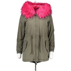 Parka w kolorze oliwkowo-różowym. Brązowe parki damskie Winter Selection, bez wzorów, z futra, bez kaptura. W wyprzedaży za 269,95 zł.
