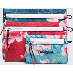 Desigual Sport - Kosmetyczka (3-pack). Czerwone kosmetyczki damskie marki Desigual Sport, bez wzorów, z elastanu, sportowe. Za 149,90 zł.