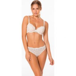 Dorina - Biustonosz. Białe figi damskie marki Dorina, z haftami, z elastanu. Za 79,90 zł.