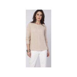 Sweter o warkoczowym splocie. Brązowe swetry damskie marki Bird, s, bez wzorów, ze splotem, bez rękawów, bez kaptura. Za 95,00 zł.