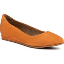 Baleriny TAMARIS - 1-22118-24 Orange 606. Pomarańczowe baleriny damskie Tamaris, na co dzień, bez wzorów, z zamszu, bez obcasa, bez zapięcia. W wyprzedaży za 189,00 zł.