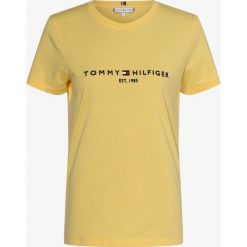 Tommy Hilfiger - T-shirt damski, żółty. Żółte t-shirty damskie TOMMY HILFIGER, m, z haftami, z bawełny, bez kołnierzyka. Za 179,95 zł.