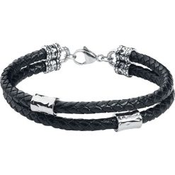 Bransoletki męskie: Wildcat Emblem Bracelet Bransoletka skórzana czarny