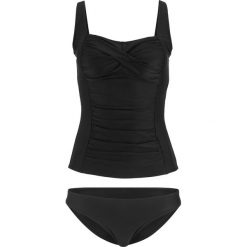 Tankini (2 części) bonprix czarny. Czarne stroje kąpielowe damskie bonprix, bez wzorów. Za 99,99 zł.