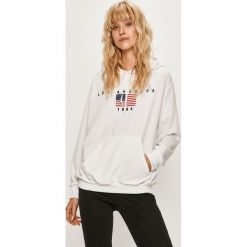 Haily's - Bluza. Białe bluzy damskie Haily's, s, z nadrukiem, z bawełny, bez rękawów, z kapturem. W wyprzedaży za 99,90 zł.