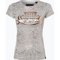 Superdry - T-shirt damski, szary. Szare t-shirty damskie Superdry, xl, z nadrukiem. Za 149,95 zł.