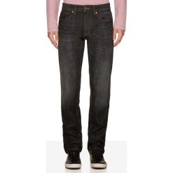 Dżinsy - Regular fit - w kolorze antracytowym. Szare jeansy męskie Benetton, m, w paski, klasyczne, z podwyższonym stanem. W wyprzedaży za 59,95 zł.