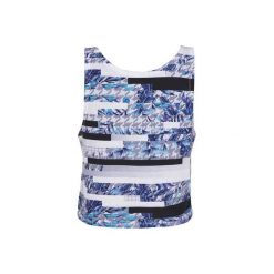Summer Top Glitch. Niebieskie topy damskie Who cares, bez wzorów, bez kołnierzyka. Za 64,99 zł.