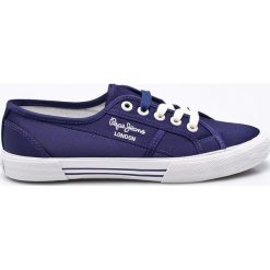 Pepe Jeans - Tenisówki Aberlady Satin. Szare tenisówki damskie Pepe Jeans, z gumy. W wyprzedaży za 149,90 zł.