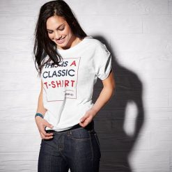 Topy sportowe damskie: Reebok Koszulka damska F Slogan Tee biała r. XS (AA9163)