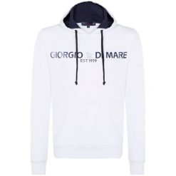 Giorgio Di Mare bluza męska L biała. Białe bluzy męskie Giorgio di Mare, m, bez wzorów, z kapturem, bez rękawów, z kapturem. Za 199,00 zł.