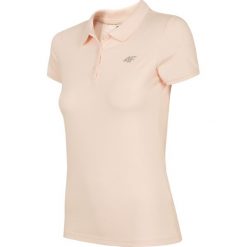 Koszulka polo damska TSD013 - jasny róż. Różowe koszulki damskie 4f, bez wzorów, z bawełny, bez rękawów. Za 59,99 zł.