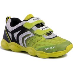 Sneakersy GEOX - J Munfrey B.A J924BA 014BU C3S9B D Lime Green/Black. Zielone trampki chłopięce Geox, bez wzorów, ze skóry ekologicznej, na rzepy. Za 279,00 zł.