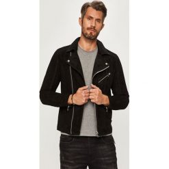 Jack & Jones - Ramoneska skórzana. Czarne płaszcze męskie Jack & Jones, xxl, bez wzorów, z poliesteru, krótkie, bez kaptura. W wyprzedaży za 479,90 zł.