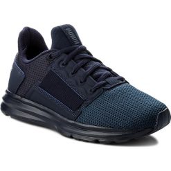 Sneakersy PUMA - Enzo Street Jr 190685 02 Peacoat/Peac/Sargasso Sea. Niebieskie trampki chłopięce marki Puma, z materiału, na sznurówki. Za 269,00 zł.