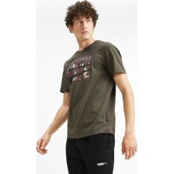 Puma Rebel Camo Koszulka Zielony. Zielone podkoszulki męskie Puma, l, z nadrukiem, z bawełny, krótkie. Za 119,95 zł.