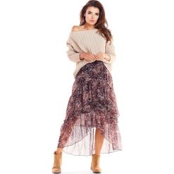 Spódnica tiulowa maxi z nadrukiem. Spódniczki damskie e-margeritka.pl, s, z nadrukiem, z poliesteru, eleganckie, z krótkim rękawem, krótkie, bez kaptura. Za 148,99 zł.