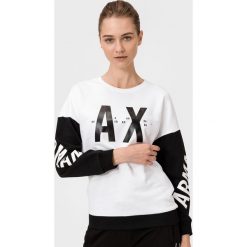 Armani Exchange Bluza Biały. Białe bluzy damskie Armani Exchange, xs, z nadrukiem, z bawełny, bez rękawów, bez kaptura. Za 423,95 zł.