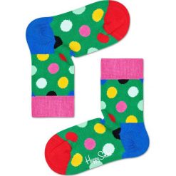 Happy Socks - Skarpetki dziecięce Big Dot. Zielone skarpetki dziewczęce Happy Socks, bez wzorów. Za 24,90 zł.