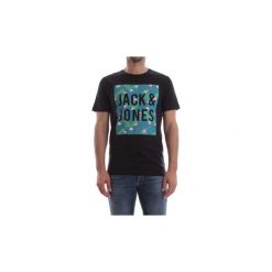 T-shirty z krótkim rękawem Jack Jones 12138057 RENZO TEE. Czarne t-shirty męskie Jack & Jones, s, bez wzorów, bez kołnierzyka, krótkie. Za 39,92 zł.