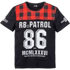 T-shirty męskie z nadrukiem: T-shirt Regular Fit bonprix czarny z nadrukiem