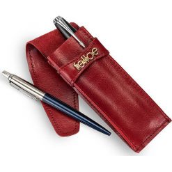 Skórzane damskie etui na długopisy, pióro Felice FA13 czerwone - Czerwony. Czerwone etui damskie Felice, ze skóry. Za 39,99 zł.