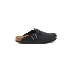 Chodaki Birkenstock BOSTON SCHWARZ. Czarne klapki męskie Birkenstock, bez wzorów. Za 471,33 zł.